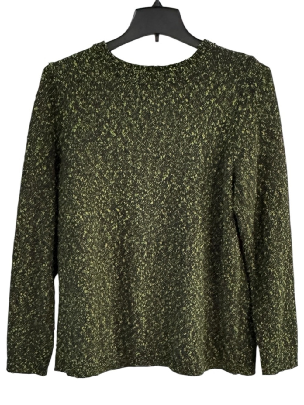 J Jill Sweater Womens Black Neon Green Harvest Moon Knit Round
Neck Pullover L - Picture 2 of 10
